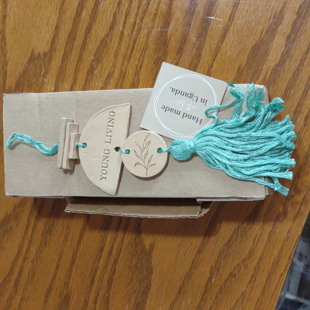 Young Living Clay Diffuser Ornament Hand Made Uganda New with indentions